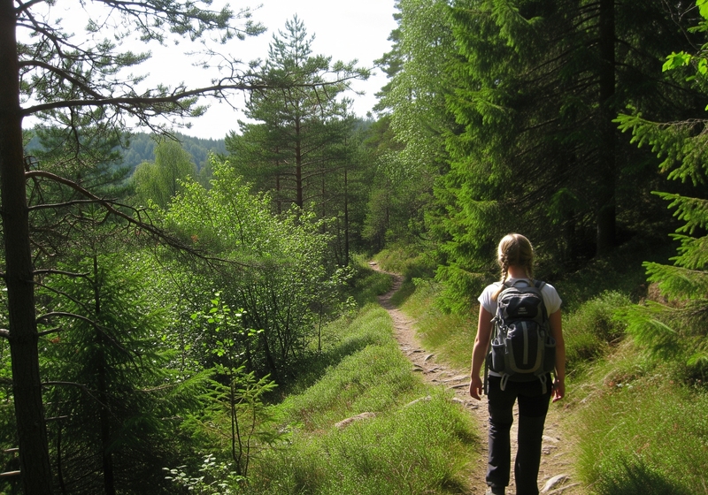 Wandern durch schwedische Natur