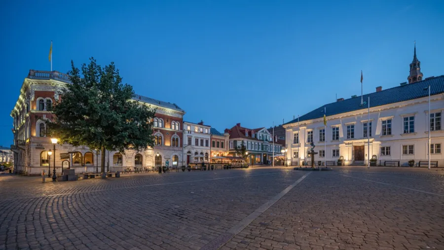Stortorget und Fachwerkhäuser in Ystad